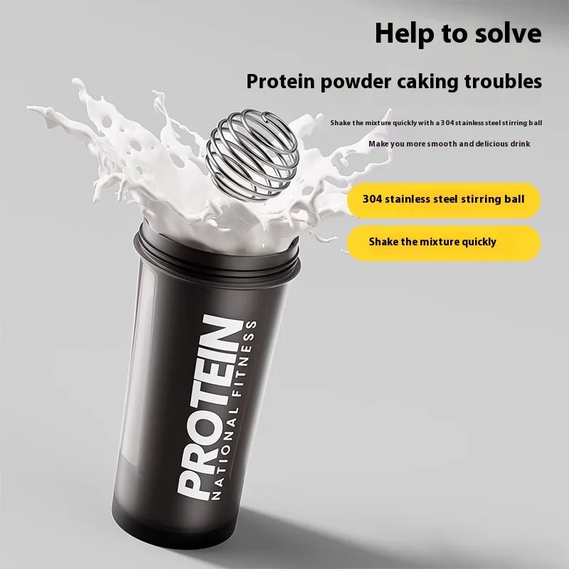 Shaking Cup Fitness Sports Water Cup Protein Powder Shaking Cup Milk Shake Brewing Mixing Cup Male Female Cup