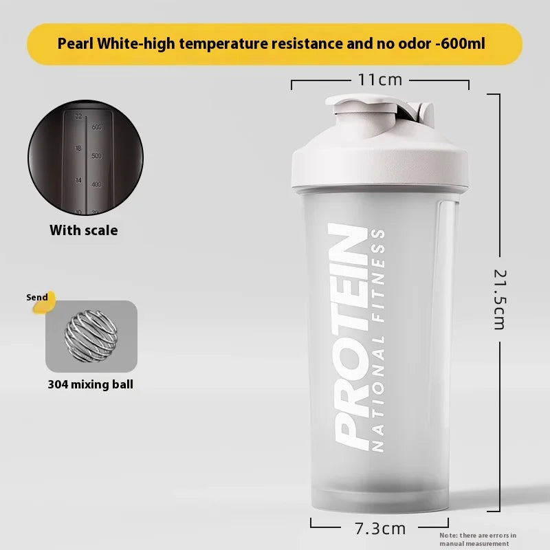 Shaking Cup Fitness Sports Water Cup Protein Powder Shaking Cup Milk Shake Brewing Mixing Cup Male Female Cup
