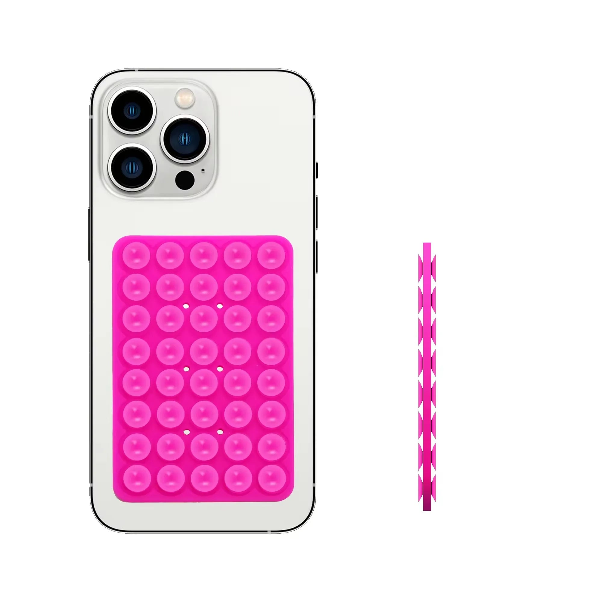 Double Sided Silicone Suction Cup Phone Case Detachable Stand for Hands-Free Selfies and Videos Just Use for Smooth Glass