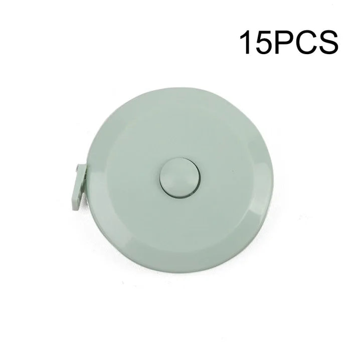 1PC/15PCS 1.5M Small Tape Measure Portable Student Soft Leather Three Measurement Clothes Automatic Recycling